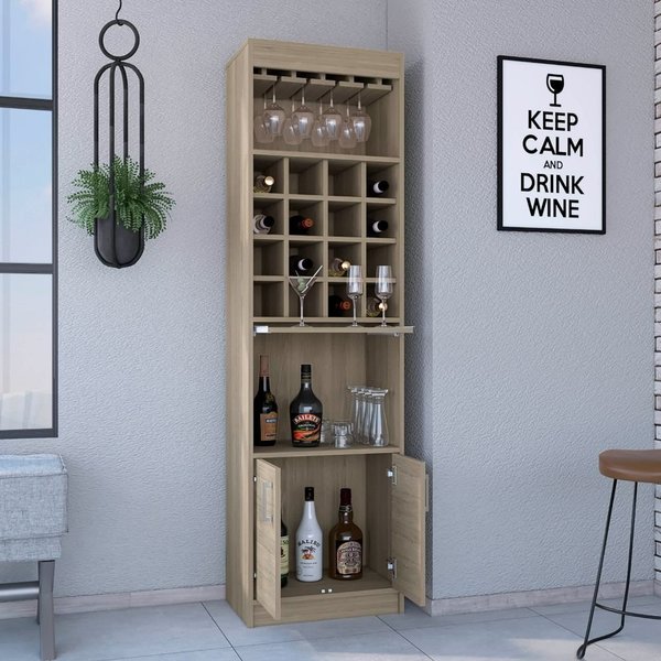 Pine wine discount rack with drawer